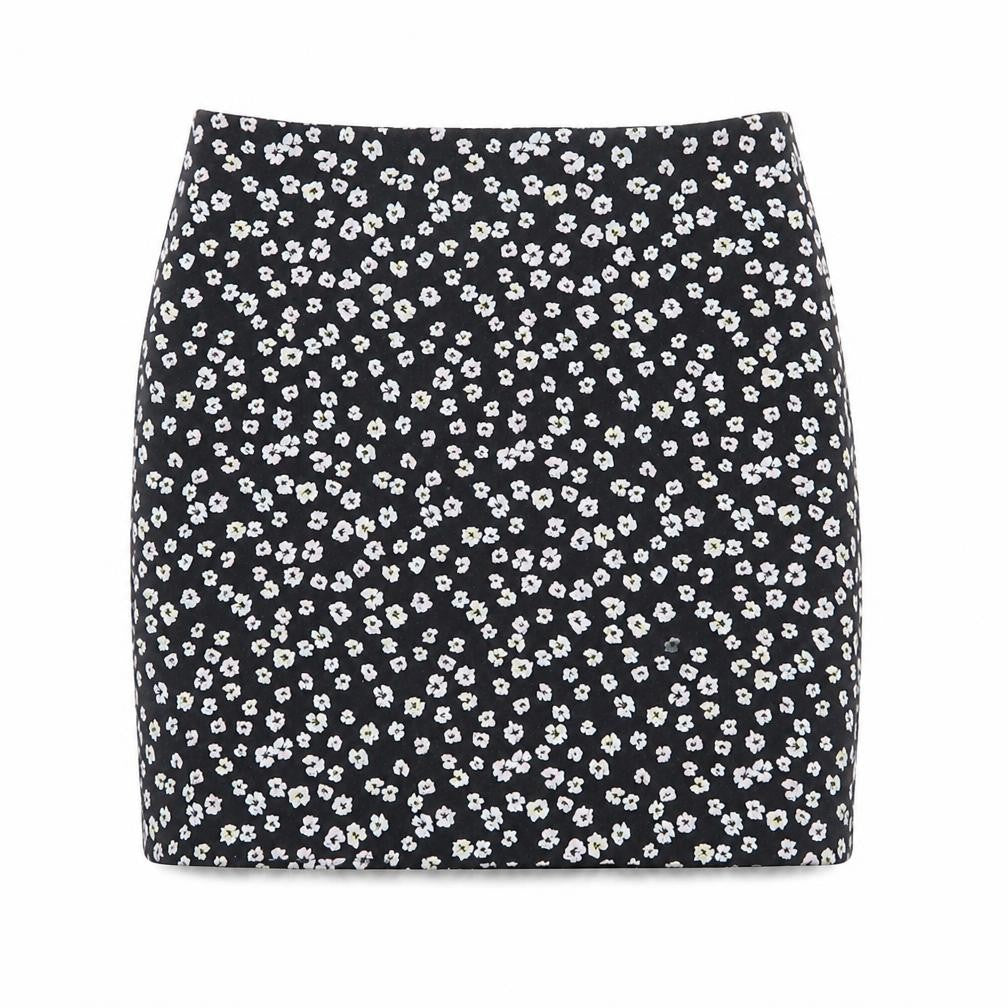 Dorothy Perkins Women's Black Floral Skirt Size 10