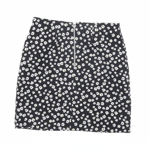 Dorothy Perkins Women's Black Floral Skirt Size 10