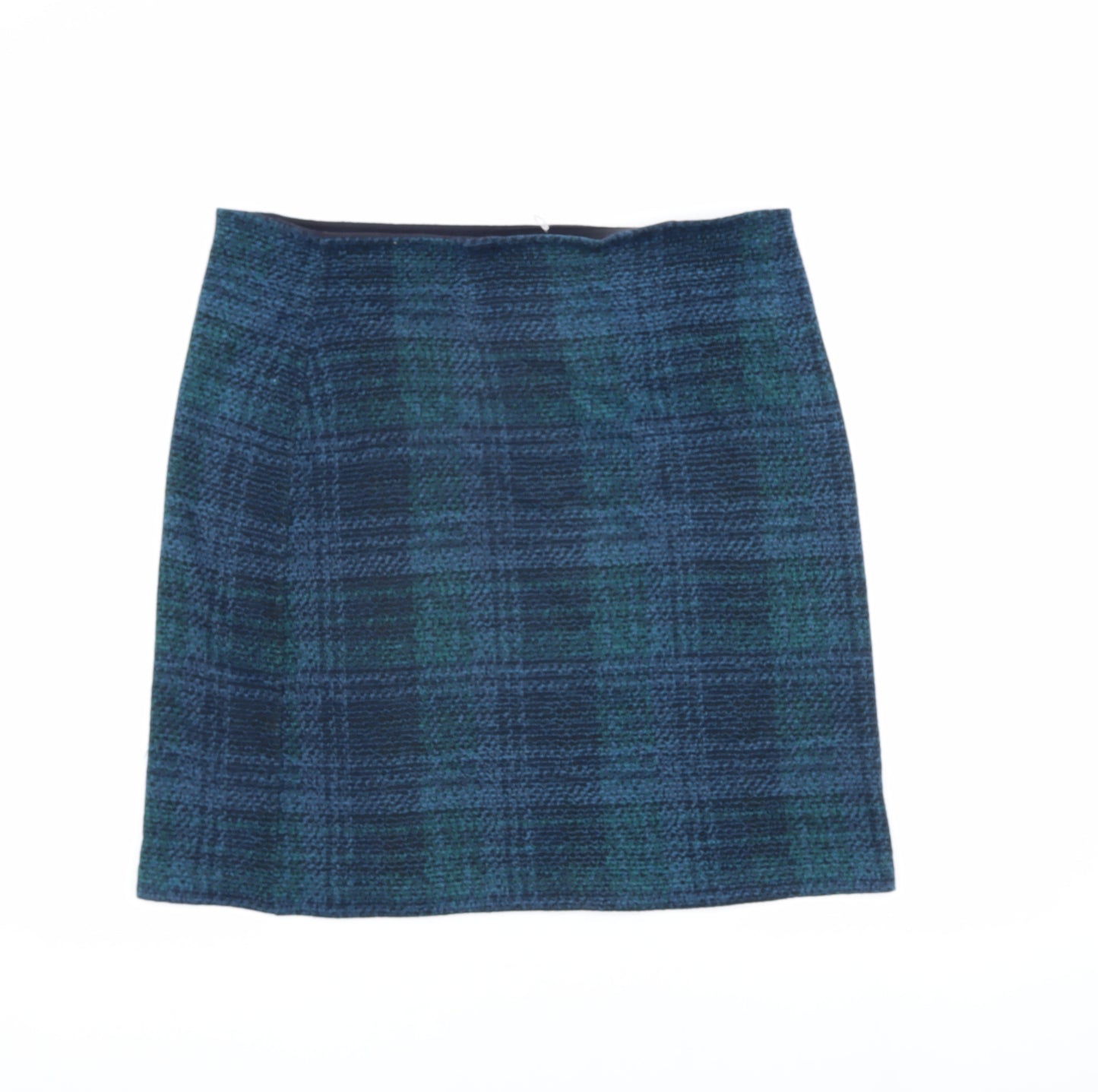 Marks and Spencer Blue Check Knee Length Skirt Size 18