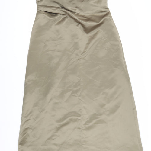 Kaleidoscope Women's Beige Strapless Midi Dress