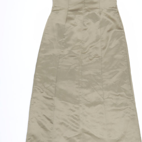 Kaleidoscope Women's Beige Strapless Midi Dress