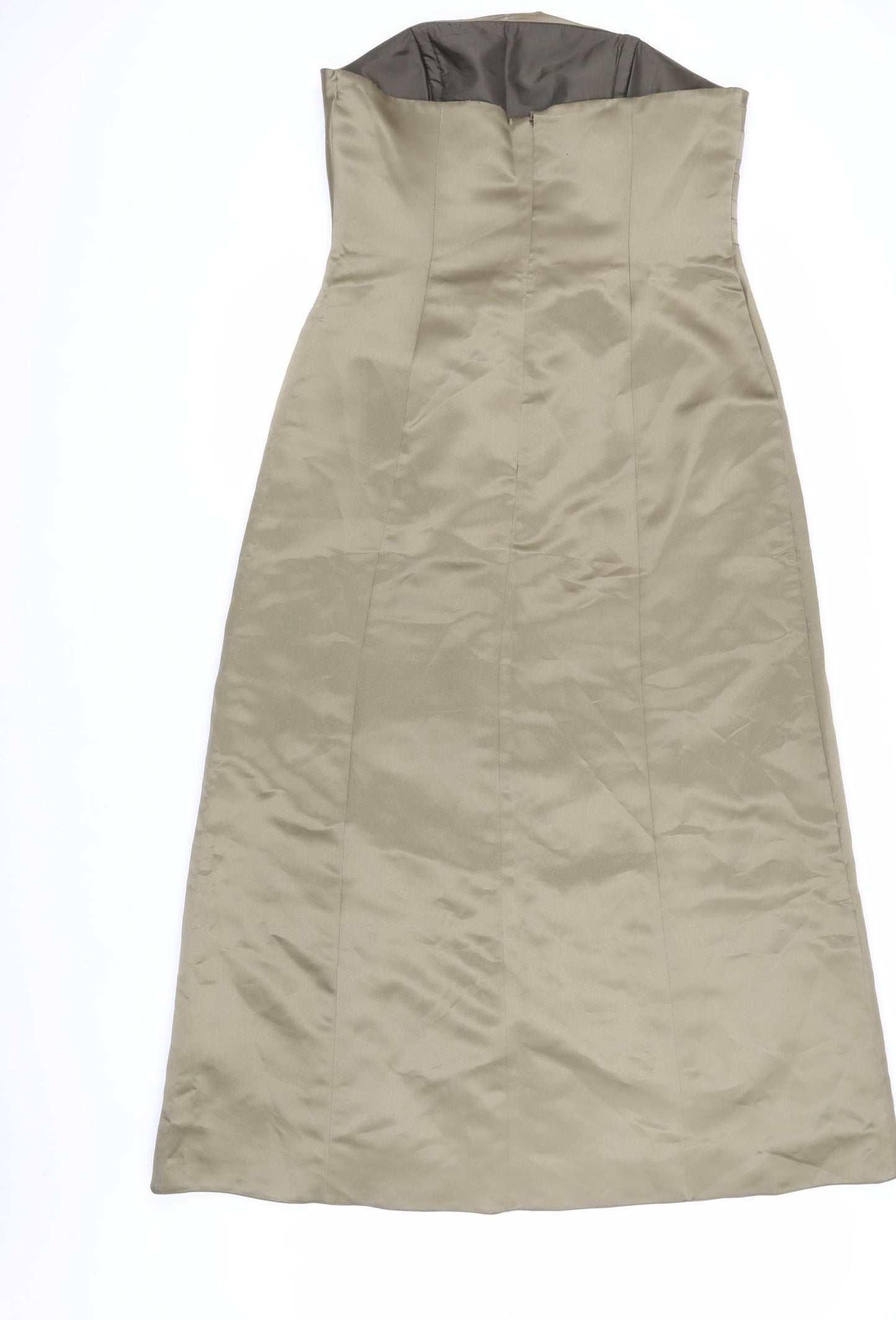 Kaleidoscope Women's Beige Strapless Midi Dress