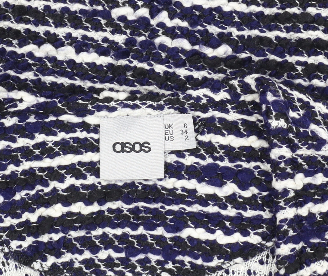 ASOS Women's Blue Striped Cardigan, Size 6
