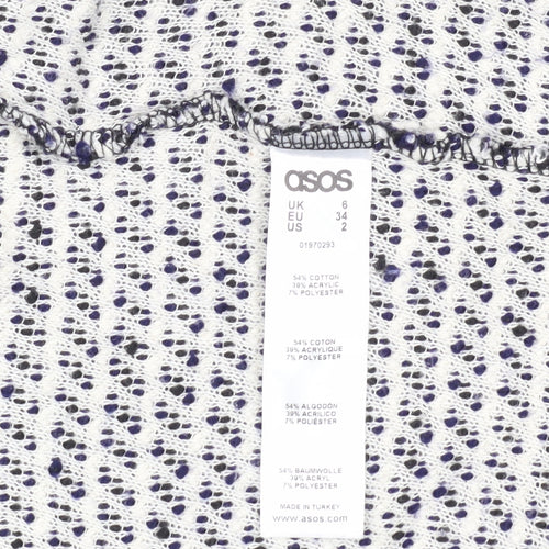ASOS Women's Blue Striped Cardigan, Size 6