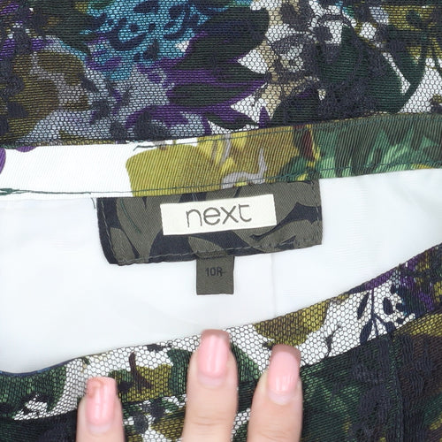 Next Women's Multicoloured Floral Pencil Skirt Size 10