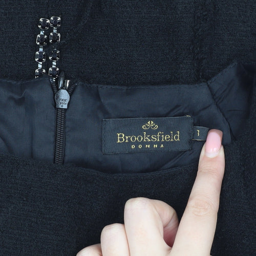 Brooksfield Women's Black Short Sleeve Dress
