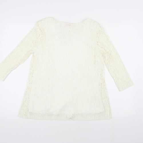 Anna Rose Women's Ivory Lace Top Medium