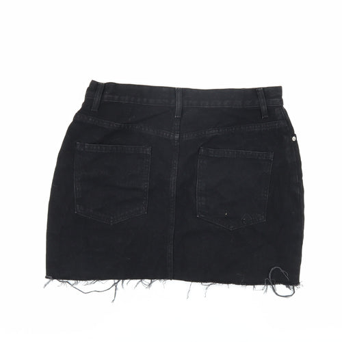 ASOS Women's Black Cotton Short Skirt, Size 12