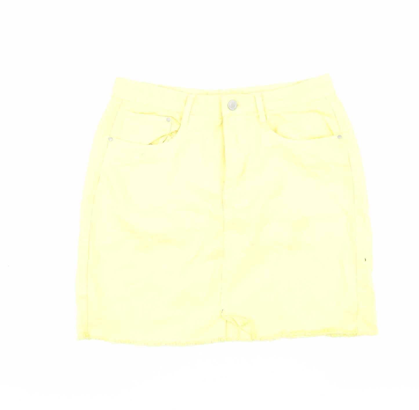 Brave Soul Women's Yellow Denim Pencil Skirt Size 12
