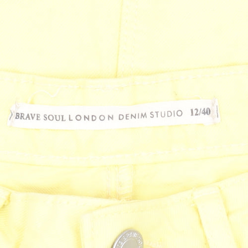 Brave Soul Women's Yellow Denim Pencil Skirt Size 12