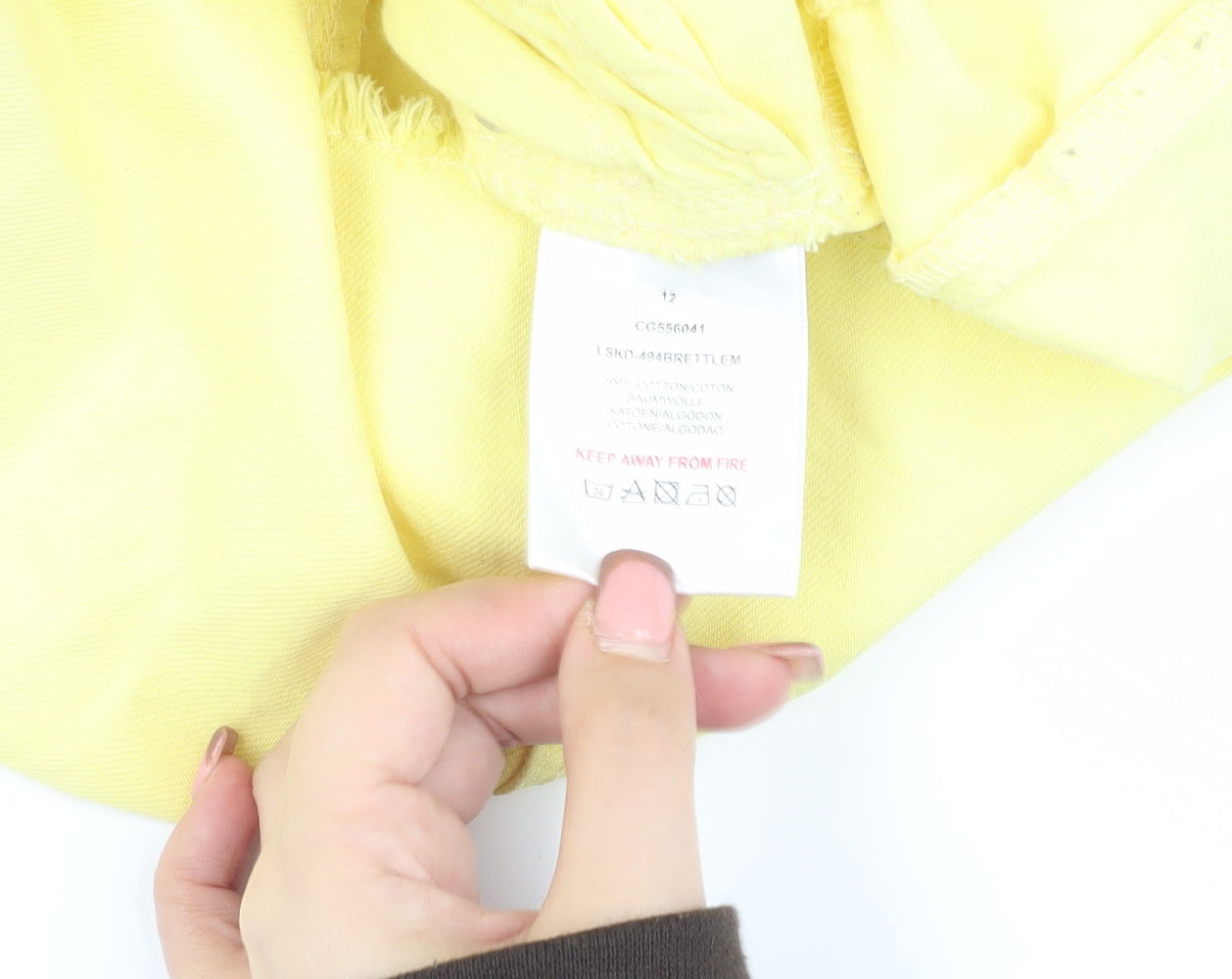 Brave Soul Women's Yellow Denim Pencil Skirt Size 12