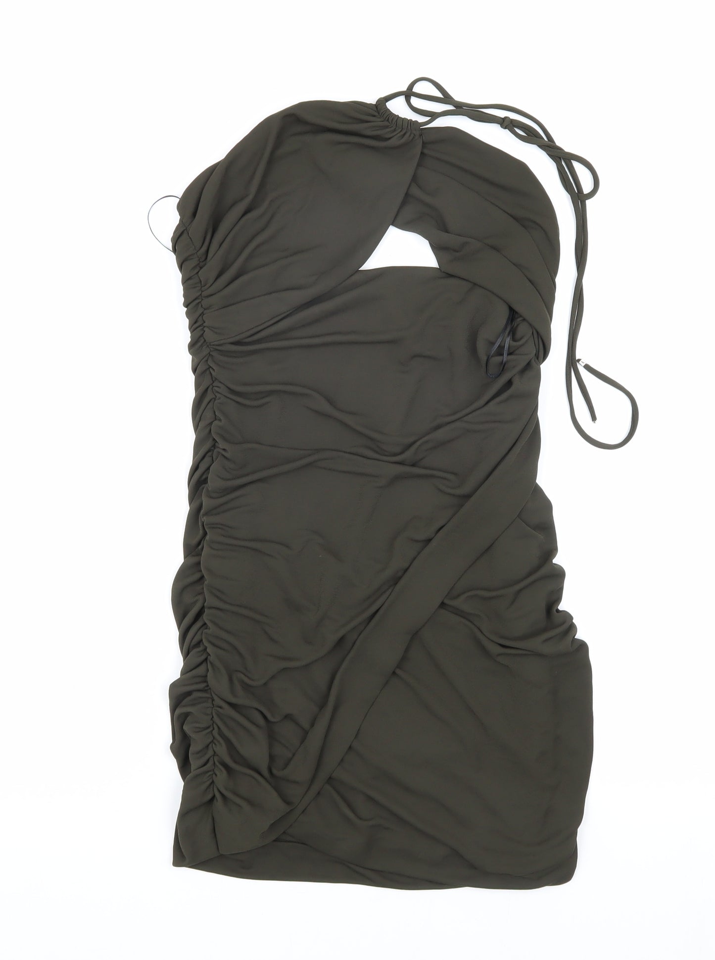 ZARA Women's Green Bodycon Dress, Size 12, Party-Ready