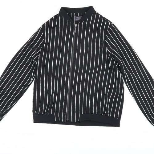 Marks and Spencer Women's Black Bomber Jacket, Size 12
