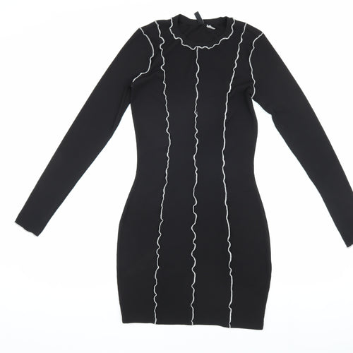 DIVIDED Women's Black Bodycon Mini Dress, Size S