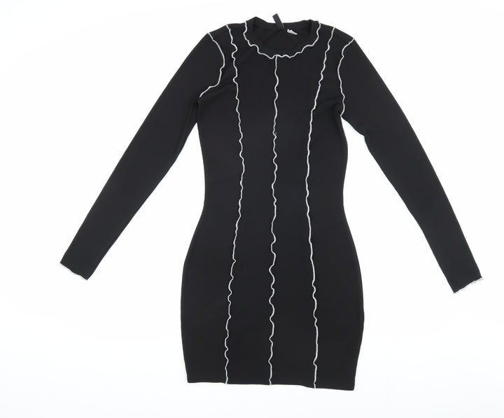 DIVIDED Women's Black Bodycon Mini Dress, Size S