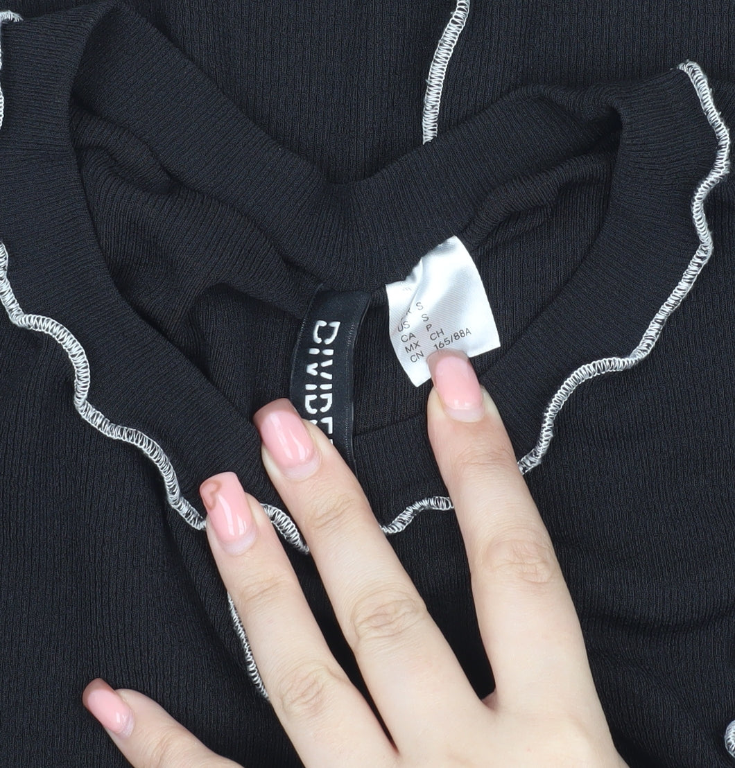 DIVIDED Women's Black Bodycon Mini Dress, Size S