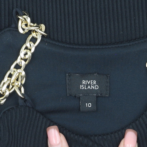 River Island Women's Black Camisole Blouse Size 10