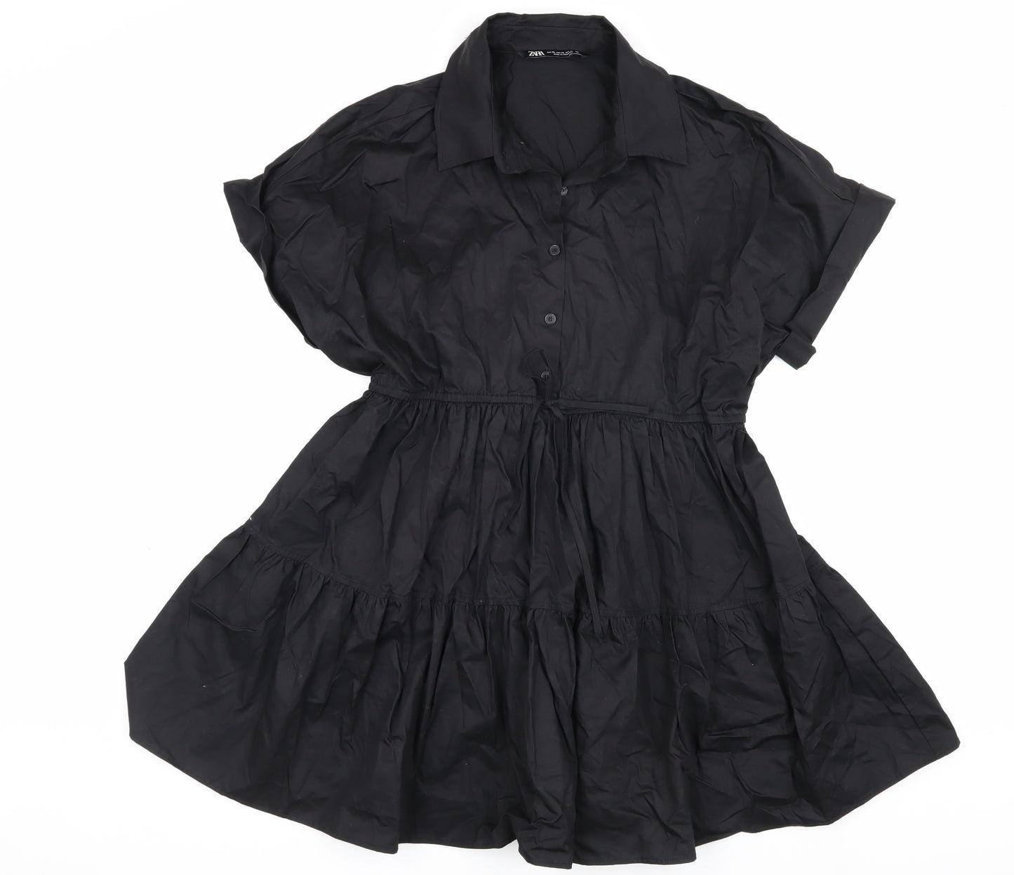 Zara Women's Black Collared Dress XS
