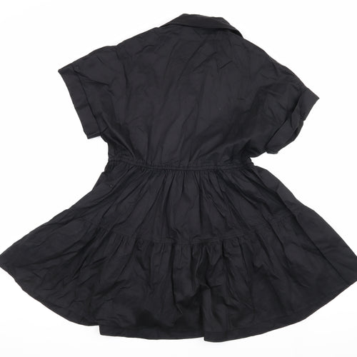 Zara Women's Black Collared Dress XS