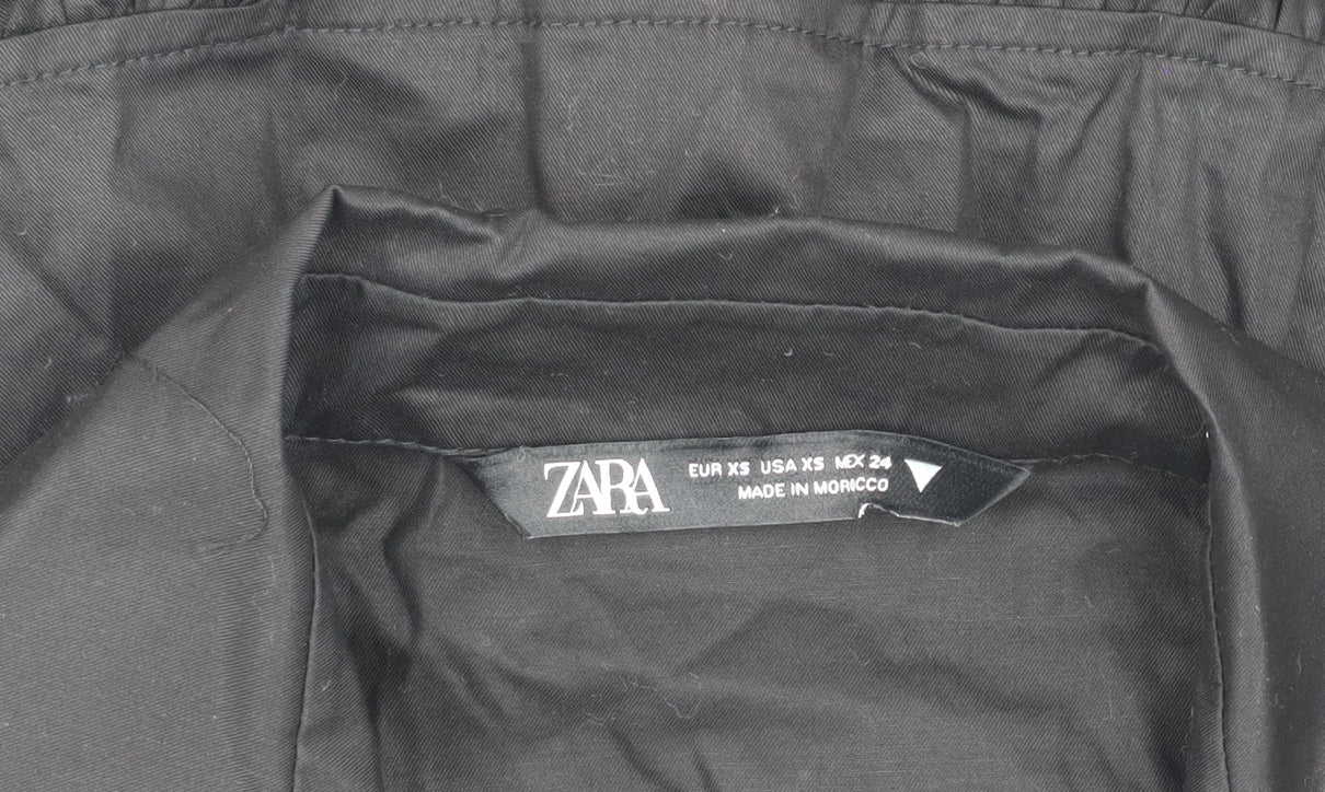 Zara Women's Black Collared Dress XS