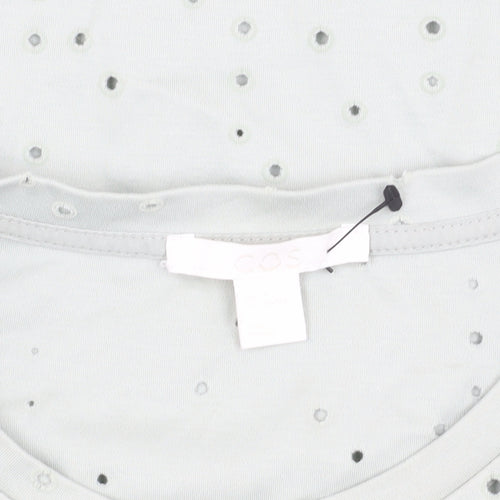 COS Women's Grey L Cotton Crew Neck T-Shirt