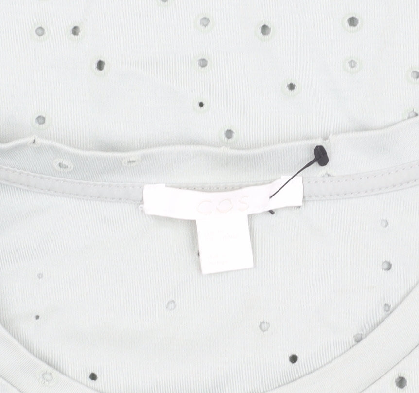 COS Women's Grey L Cotton Crew Neck T-Shirt