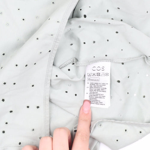 COS Women's Grey L Cotton Crew Neck T-Shirt