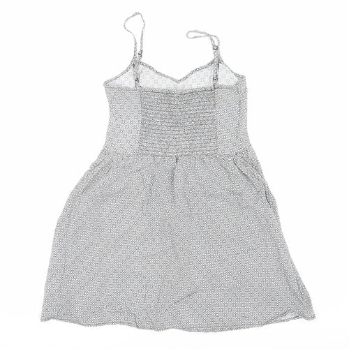 Divided Women's White Geometric Dress Size 8