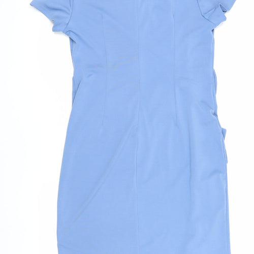 Grace Karin Women's Blue Ruffle Dress XL