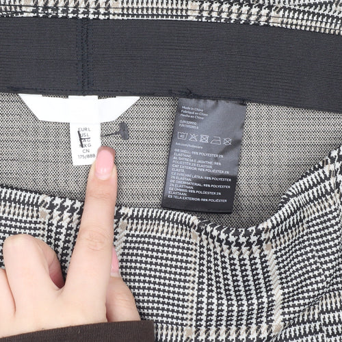 H&M Women's Multicoloured Check Pencil Skirt Size 12