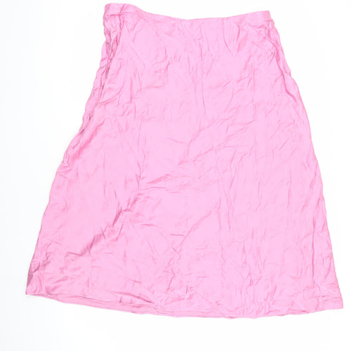Marks and Spencer Women's Pink Viscose Skirt Size 20