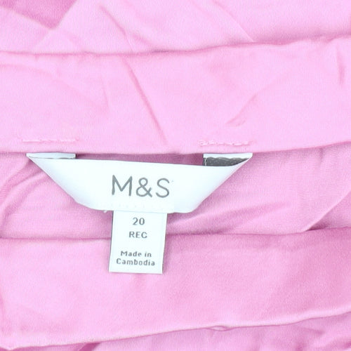 Marks and Spencer Women's Pink Viscose Skirt Size 20
