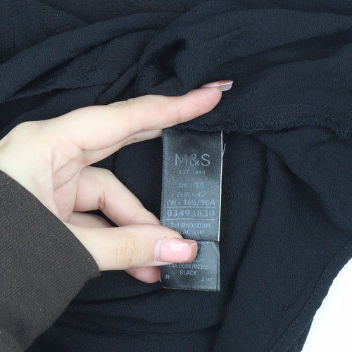 Marks and Spencer Women's Black Long Sleeve Top