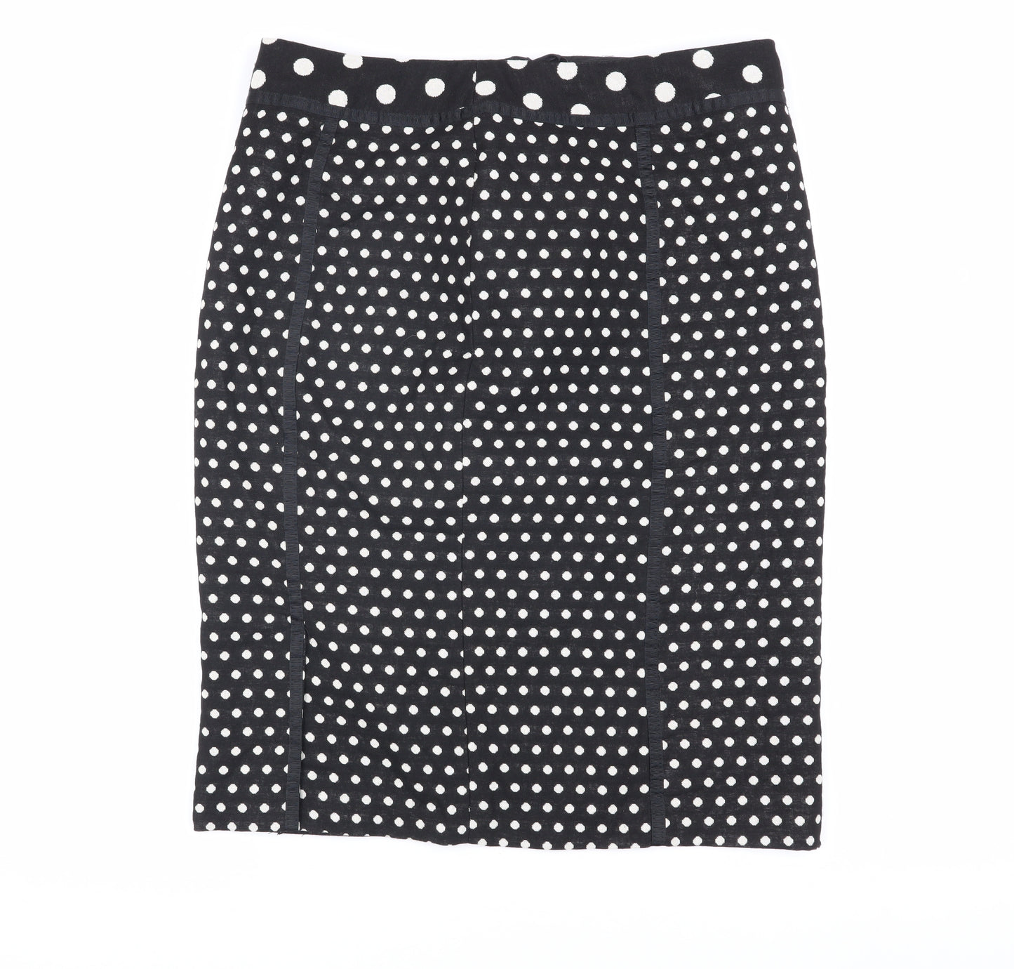 Laura Ashley Women's Black Polka Dot Pencil Skirt