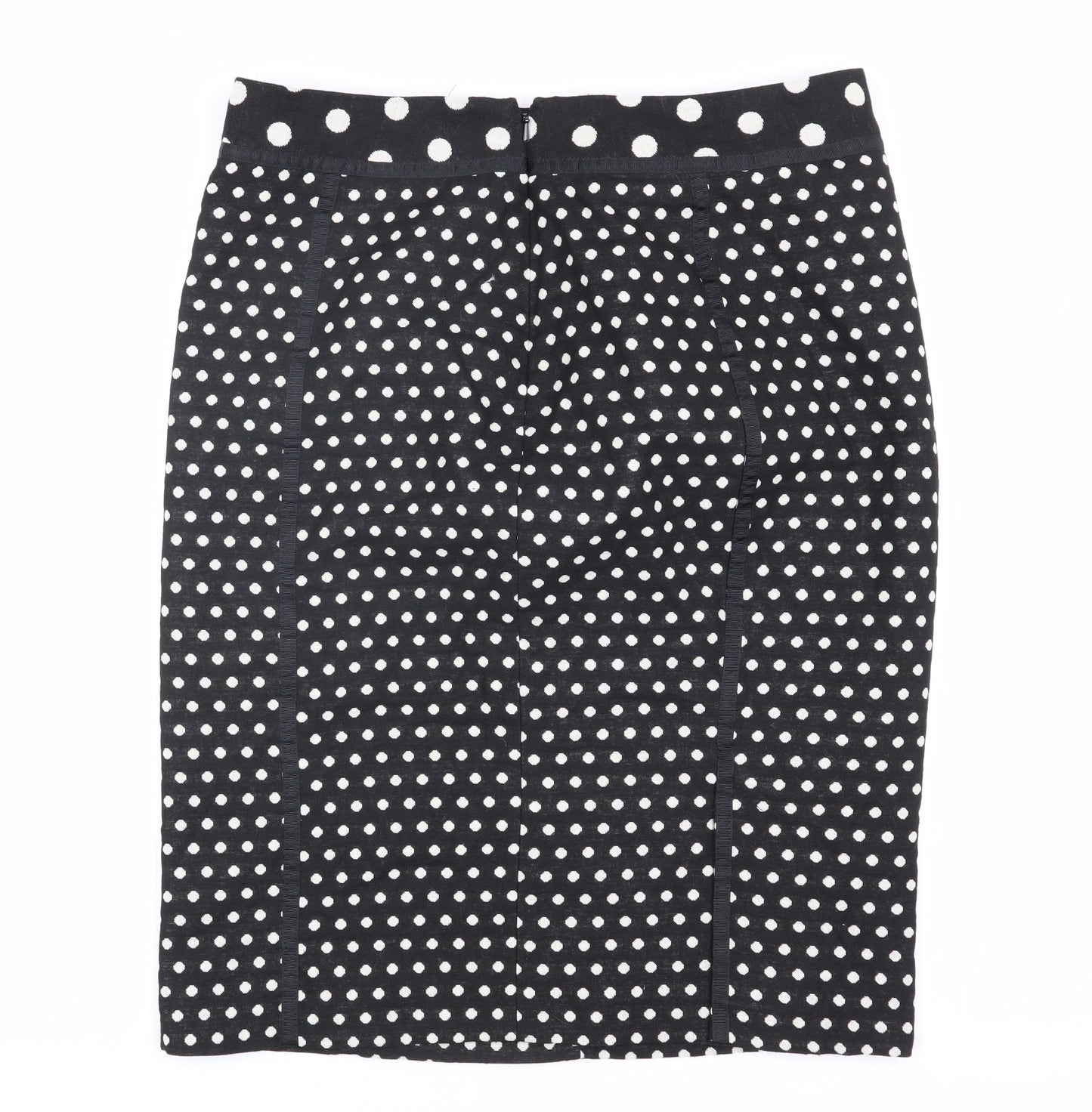 Laura Ashley Women's Black Polka Dot Pencil Skirt