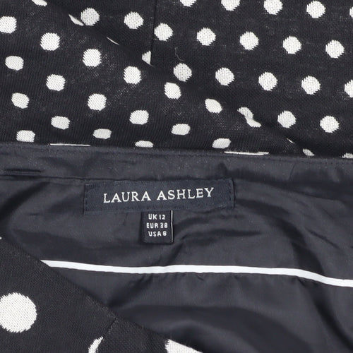 Laura Ashley Women's Black Polka Dot Pencil Skirt