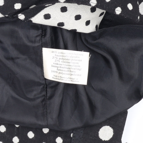 Laura Ashley Women's Black Polka Dot Pencil Skirt