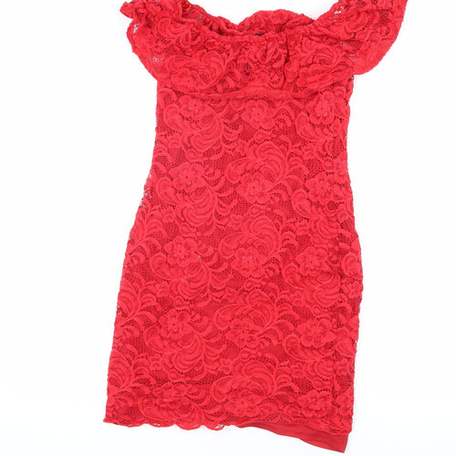 Select Women's Red Sheath Dress Size 10 Party