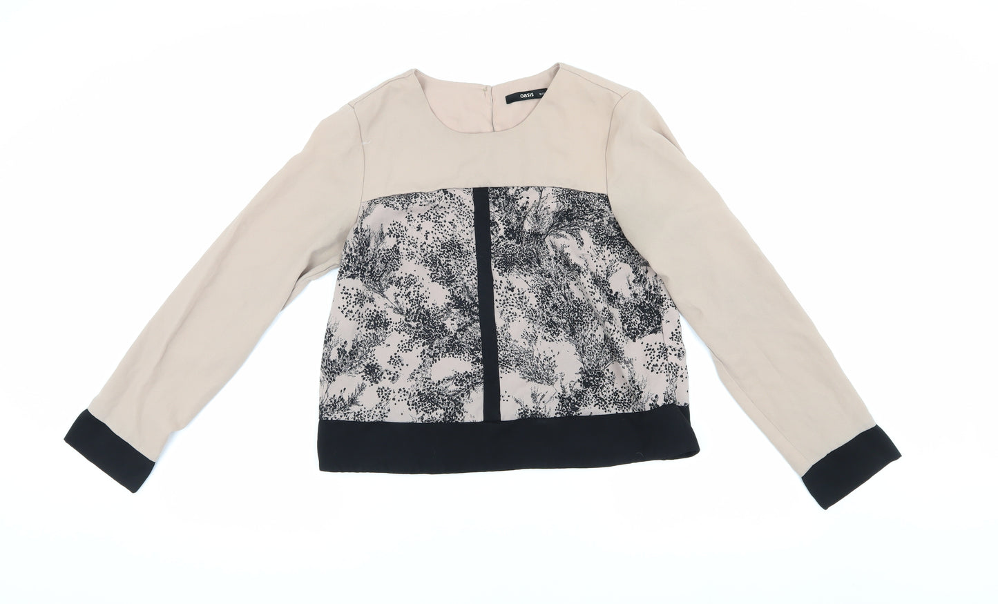 Oasis Women's Beige Floral Blouse Size 12