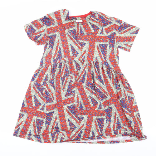 Next Girls Multicoloured Union Jack Dress 8 Years