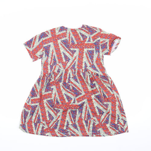 Next Girls Multicoloured Union Jack Dress 8 Years