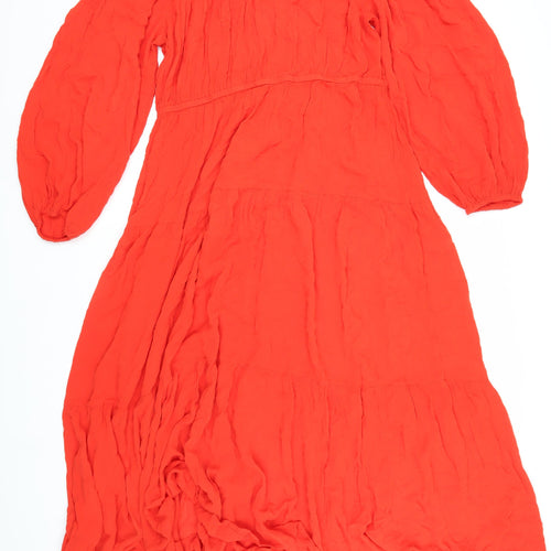 Marks and Spencer Women Red Off Shoulder Dress Size 20