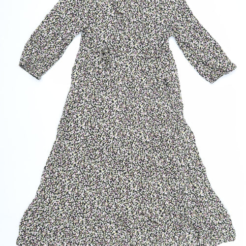 New Look Floral Midi Dress Women Size 18 Multicoloured
