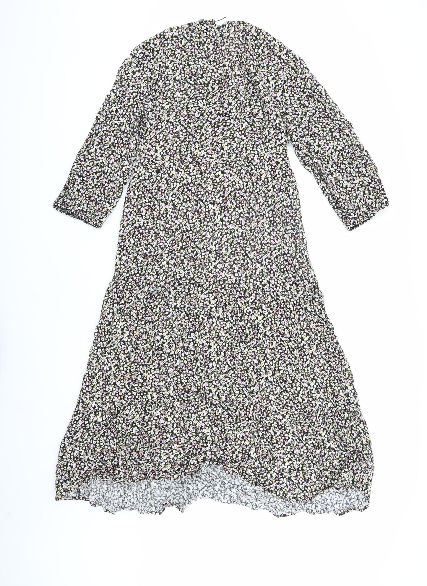 New Look Floral Midi Dress Women Size 18 Multicoloured