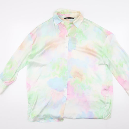 ZARA Women's Multicoloured XS Button-Up Shirt