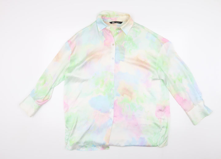 ZARA Women's Multicoloured XS Button-Up Shirt