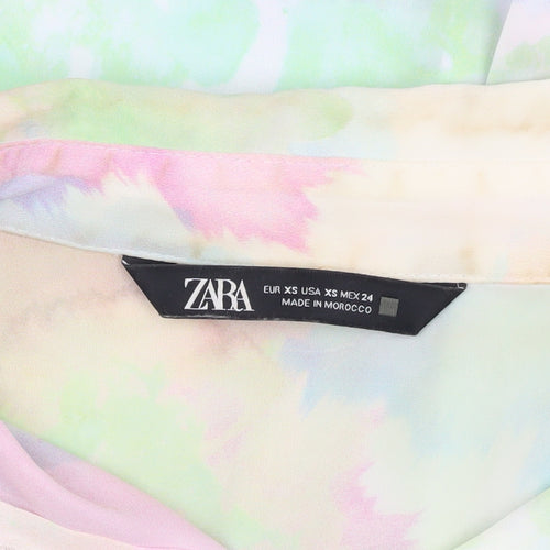 ZARA Women's Multicoloured XS Button-Up Shirt