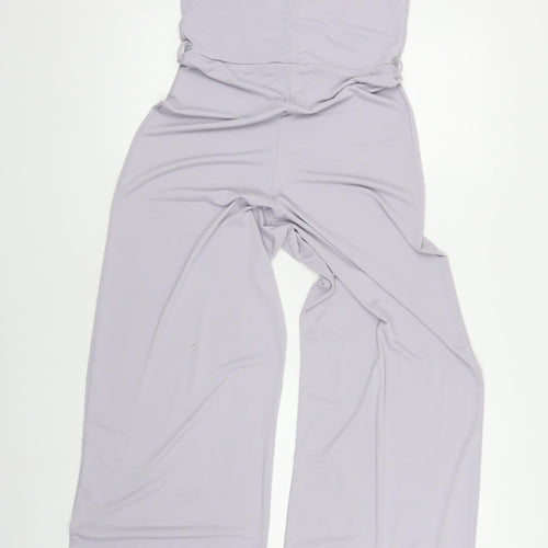 New Look Grey Women's Jumpsuit Size 12 Wide-Leg Sleeveless