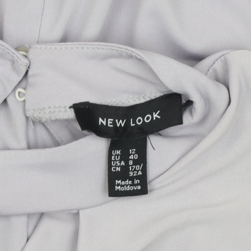 New Look Grey Women's Jumpsuit Size 12 Wide-Leg Sleeveless