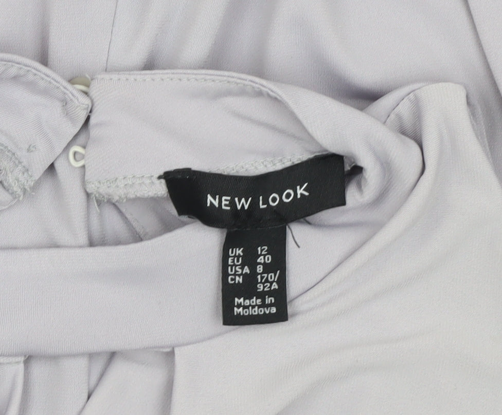 New Look Grey Women's Jumpsuit Size 12 Wide-Leg Sleeveless